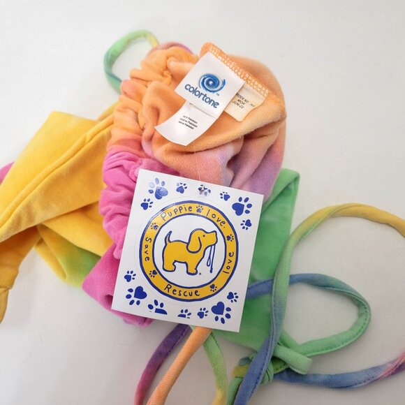 Tie-Dye Puppie Love Drawstring Backpack Bag NWT - Picture 2 of 5